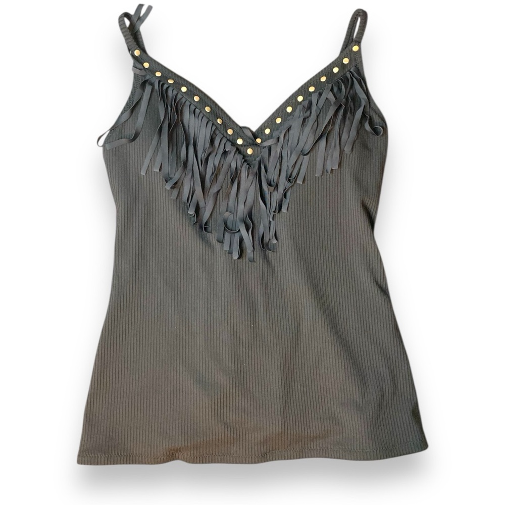 Jessica Simpson women’s Black Fringe swim tankini size medium - Picture 2 of 4